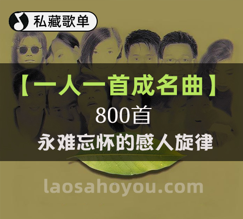【一人一首成名曲】800首 永难忘怀的感人旋律